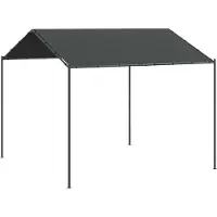 Syfax Carpa acero y tela gris antracita 3x3 m