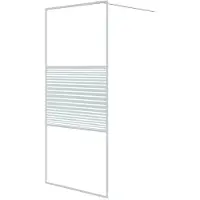 Syfax Mampara de ducha vidrio ESG transparente blanco 90x195 cm