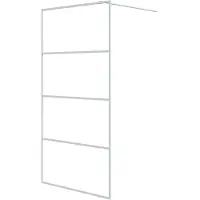 Syfax Mampara de ducha vidrio ESG transparente blanco 100x195 cm