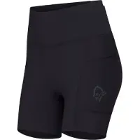 Norrøna - Ropa trail running mujer - Senja Equaliser Stretch 6" Tights W Caviar Black para Mujer - Talla L - Negro