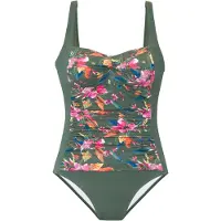 LASCANA Traje de baño azul / oliva / naranja / rosa
