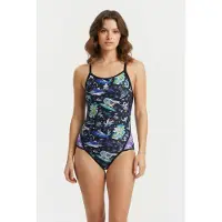 Arena Women's Fun Planet Swimsuit Super Black Multi Black Talla: 34 | Bañadores Outlet | Mujer | Negro