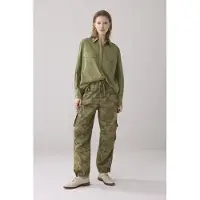 Summum Woman Epauletten Blouse Crispy Polin Combat Green Talla: 34 | Camisas Outlet | Mujer | Verde