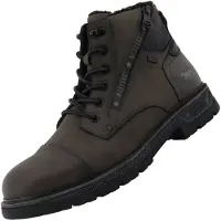 Mustang Botas con cordones verde oscuro / negro