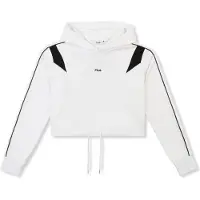 FILA Rivoli Relaxed Cropped Graphic Hoodie Bright White-black Talla: XL | Sudaderas con Capucha Outlet | Mujer | Blanco