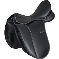 Waldhausen Silla de doma Economic, sintética, color negro, 15,5"/39 cm
