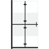 Syfax Mampara de ducha plegable vidrio ESG medio esmerilado 80x190 cm