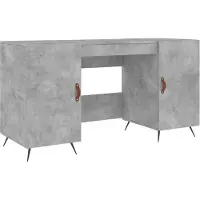 Syfax Escritorio madera de ingeniería gris hormigón 140x50x75 cm