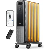 Dreo OH310, radiador de aceite, eficiente energéticamente, 2000W, 9 aletas, 4 modos y temporizador