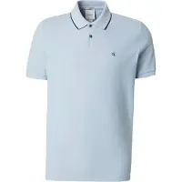 Calvin Klein Ss Refined Pique Tip Polo Breezy Blue Talla: S | Polos Outlet | Hombre | Azul