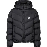 Nike Chaqueta de entretiempo negro / blanco