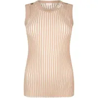 Liu jo Top de punto beige / blanco lana