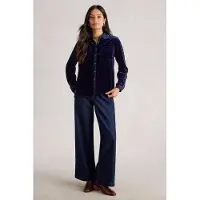 White Stuff Sophie Velvet Shirt Dark Navy Talla: 8 | Manga Larga Outlet | Mujer | Azul