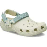 Crocs Zuecos Classic Denim Flower Adjustable Backstrap