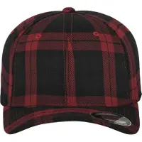 Flexfit Gorra 'TARTAN PLAID' gris / burdeos / negro