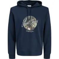 Jack & Jones Sudadera 'JJHONOLULU' navy / amarillo claro / negro / blanco