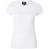 Armani Exchange para mujer. XW001457AF10356U0002 Camiseta Entallada blanco (M), Casual, Algodón, Manga corta, outlet