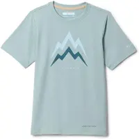Columbia - Kid's Tech Trail Utility S/S Graphic Crew - Camiseta funcional size XXS, gris