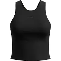 Icebreaker - Women's Merino 150 Active Cropped Bra-Tank - Camiseta de merino size XL, negro
