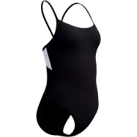 Speedo - Women's Solid Racerback 1 Piece - Traje de baño size XL, negro