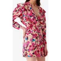 Iro Paris Masca Dress Multico Ecru Talla: 36 | Mini Vestidos Outlet | Mujer | Marrón