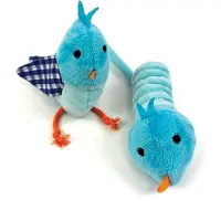 Happy pet , cojín para mascotas con estampado de rayas, color azul
