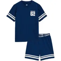 We fashion Pijama azul oscuro / blanco