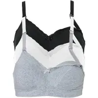 Bonprix Sujetador de lactancia gris claro / gris moteado / negro
