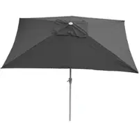 Mendler Sombrilla N23, sombrilla para jardín, rectangular de 2x3 metros, inclinable, de poliéster/aluminio, 4,5 kg, protección UV 50+, color antracita