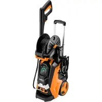 Neo Tools Lavaadora a presión , 2000 W, bomba de aluminio, presión de trabajo 100 bar, presión máxima 150 bar, caudal 6 l/min, temperatura máxima del agua de alimentación 40°C, accesorios