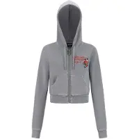 Ed Hardy Sudadera con cremallera 'Flaming Tiger' amarillo / gris oscuro / rojo