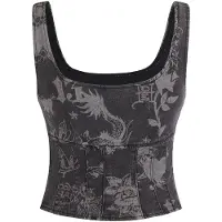 Ed Hardy Top gris / gris denim