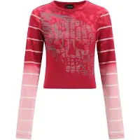 Ed Hardy Camiseta rosa / rojo / blanco