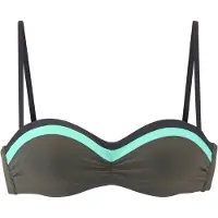 s.Oliver Top de bikini 'Yella' turquesa / oliva / negro