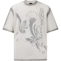 Ed Hardy Camiseta gris claro / blanco