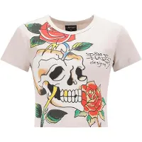 Ed Hardy Camiseta ecru / amarillo / verde / rojo