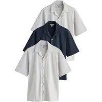 Next Camisa navy / gris claro / blanco