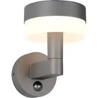 TRIO Aplique de pared exterior LED, con sensor de movimiento, aluminio, color antracita, altura 22,5 cm