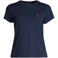 Ralph Lauren para mujer. 211B14605031 Camiseta de cuello redondo marino (M), Casual, Manga corta, outlet 2026.