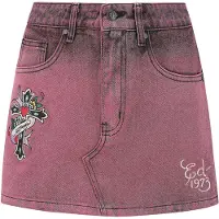 Ed Hardy Falda lila / negro / blanco