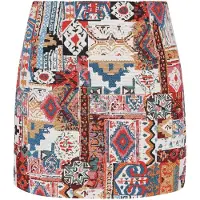 IZIA Falda 'Festival' azul / rojo / negro / blanco
