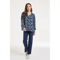DIDI Blouse Vienna Darkblue Ambiance Xs Print Talla: 38 | Manga Larga Outlet | Mujer | Azul