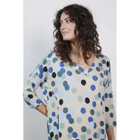 DIDI Loose Dress Fancy Feather Grey Fuji Print Talla: 38 | Blusón Outlet | Mujer | Gris