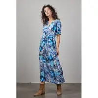 DIDI Dress Nova In Offwhite With Blue Azur Fusion Print Talla: 34 | Vestidos Maxi Outlet | Mujer | Azul