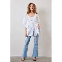 DIDI Kaftan Embro In Offwhite Talla: OS | Albornoces Outlet | Mujer | Blanco