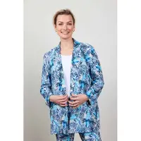 DIDI Travel Blazer Mida In Offwhite With Blue Azur Fusion Print Talla: 48 | Blazers Outlet | Mujer | Azul
