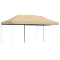 Syfax Tienda de fiesta plegable Pop-Up beige 580x292x315 cm