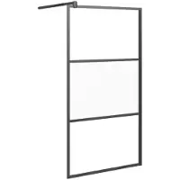 Syfax Mampara de ducha vidrio ESG semiesmerilado 100x195 cm