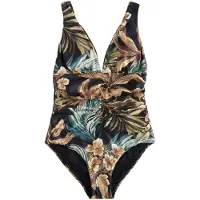 Next Traje de baño azul oscuro / umbra / moca / negro
