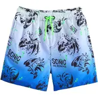 Next Bermudas azul / azul claro / verde neón / negro